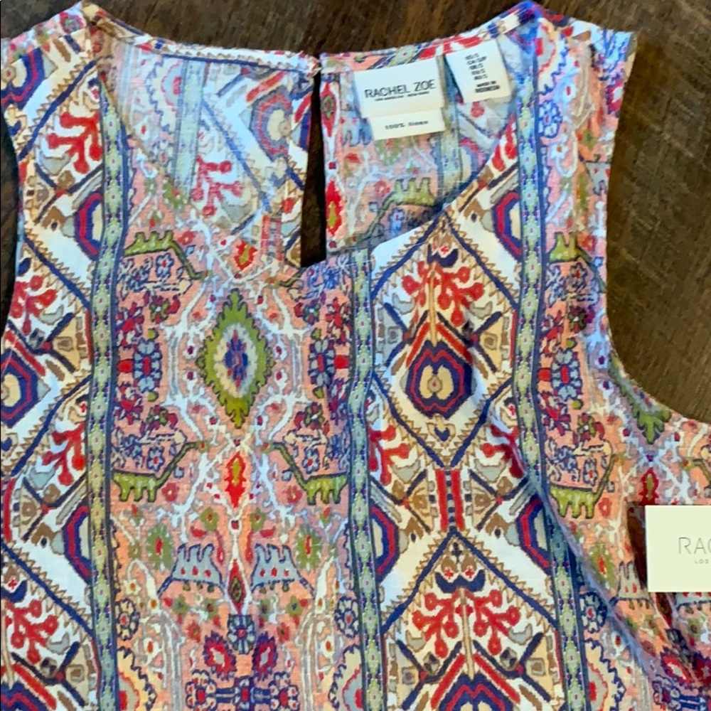 NWT Rachel Zoe dress 100% washable linen S pockets